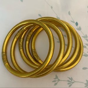 Set of 5 Budha Girl All Weather Bangles - Gold, Medium